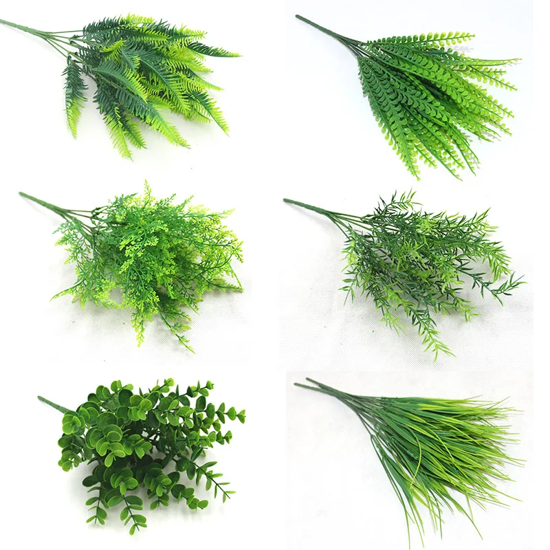 DREA Wedding Indoor Outdoor Home Decor Shrubs Bushes Persian Grass fake Plants Artificial eucalyptus Leaves