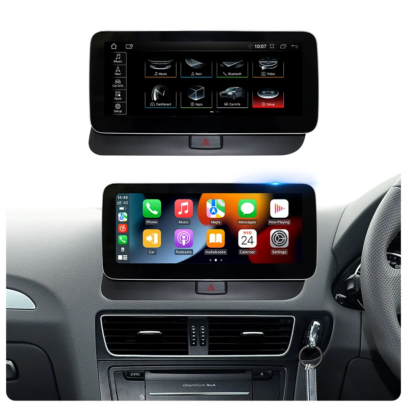 10.25/12.3 Inch Android 14 Car Radio for Audi Q5 2009-2020 Wireless carplay Auto GPS Navi Car Multimedia Player Screen