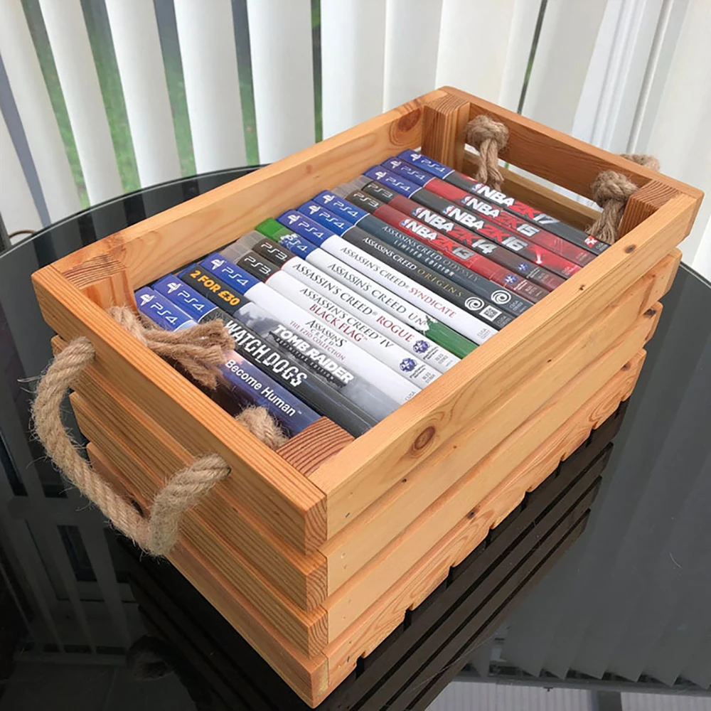 Custom cheap wood crate storage book wood crate box convenient wooden crates wholesale