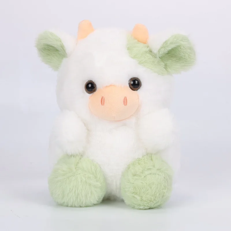 Custom Plush Doll Cow Soft Animal Plush Toys Plush Cow Cute Strawberry Bulls Stuffed Cow Animal Soft Plushie Pillow for Kids