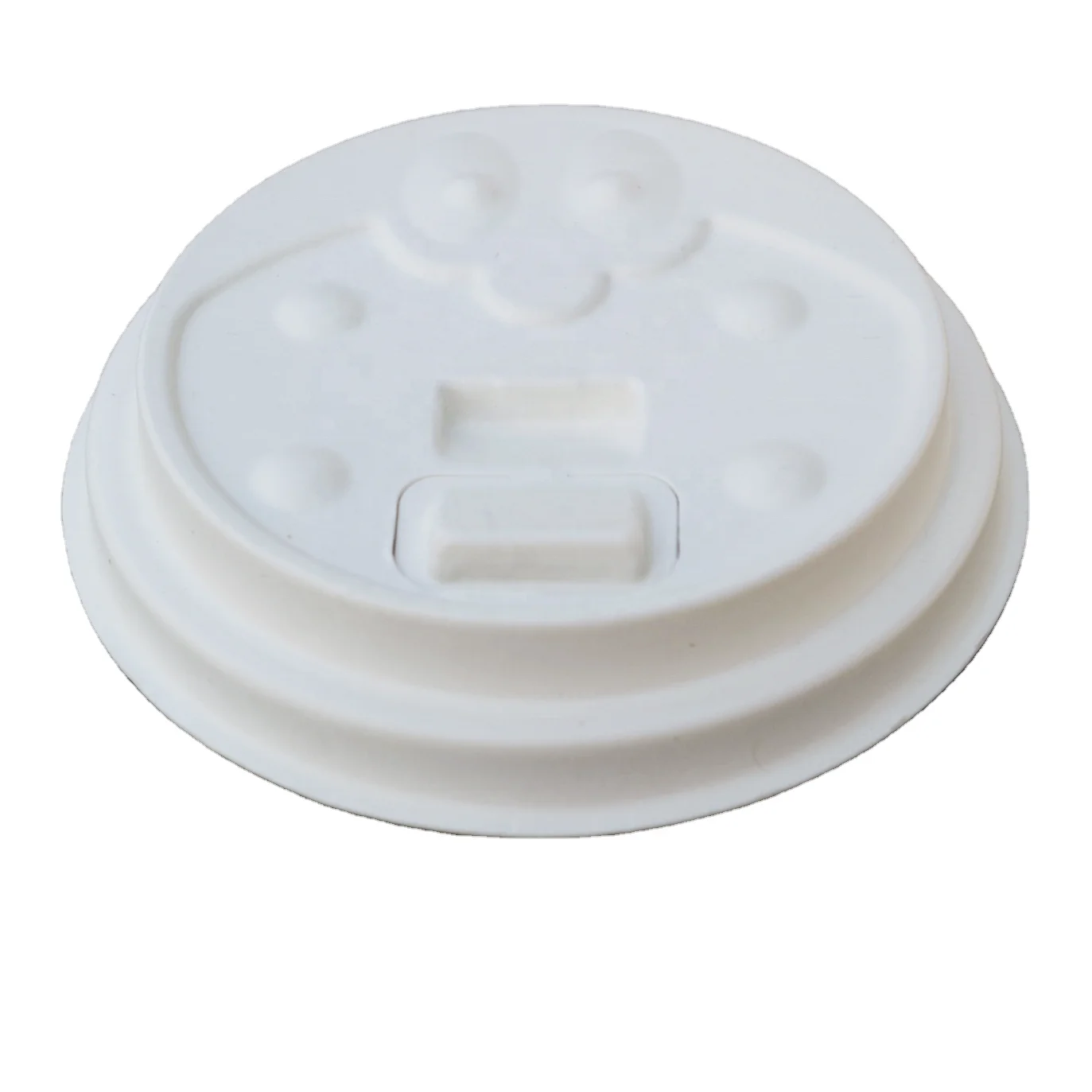 
Green Olive PFAS-Free 100% biodegradable 12/16 oz Bagasse Cups Lids for coffee to go products, disposable and compostable, 90mm 