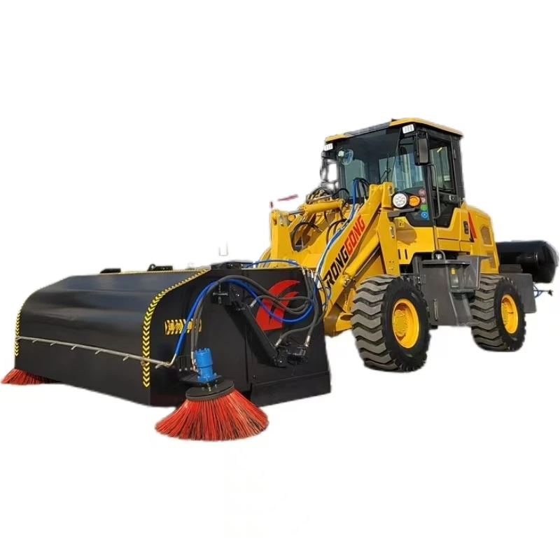 Loader Type Road Sweeper Powerful Cleaning Can Be Replaced with Different Attachments, One Machine Is Multi-purpose