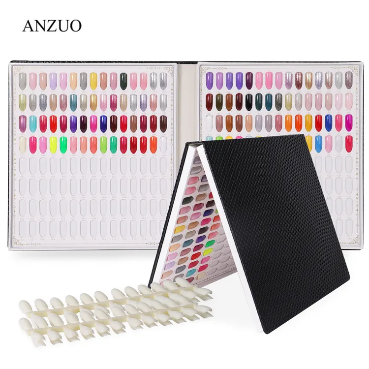 240 цветов, цветная книжка из искусственной кожи для ногтей, демонстрационная доска для дизайна ногтей, Гель-лак, цветная карта, палитра цветов, тренировочная доска для маникюра