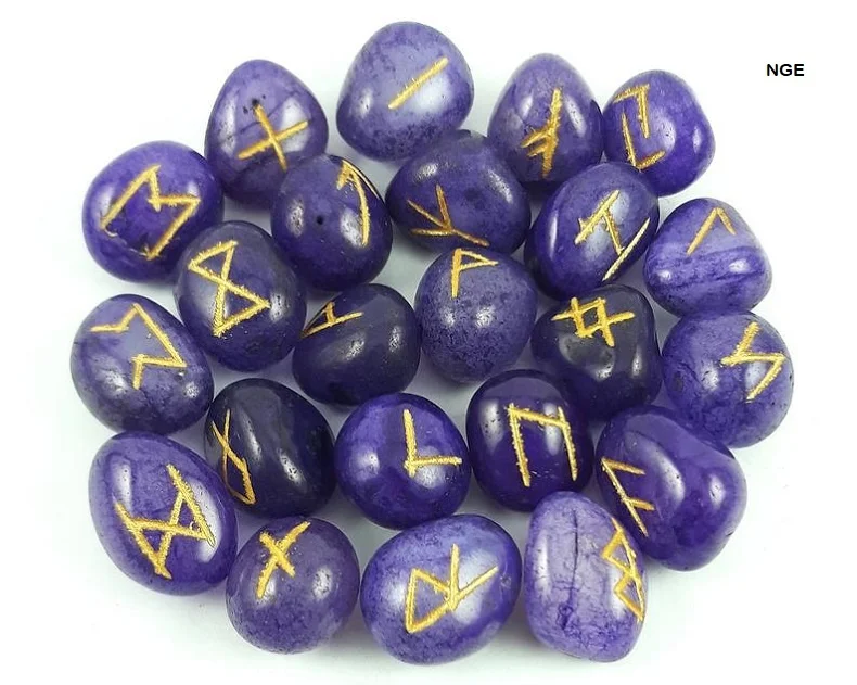 Mix Onyx Gemstone engraved rune sets onyx gemstone viking runes for healing and meditation onyx tumbled runes stones