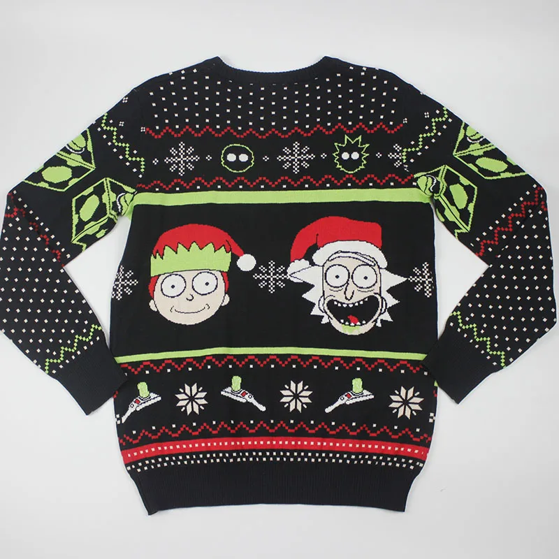 Wholesale custom pullover knitted pattern unisex xmas jumpers christmas sweater