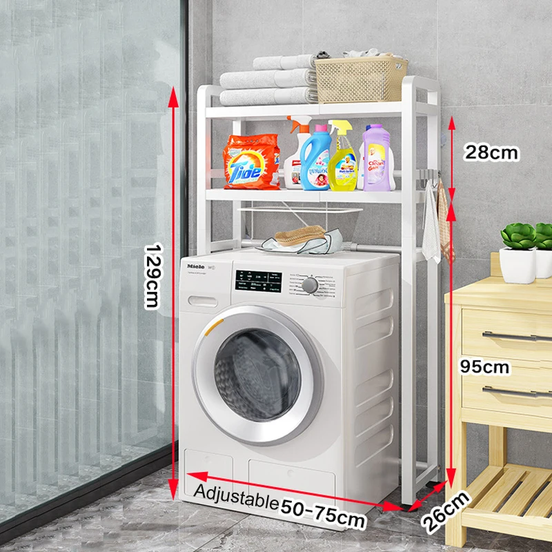 Multi-functional 2 Layers Metal Toilet Storage Rack Shelf Bathroom Rack Storage