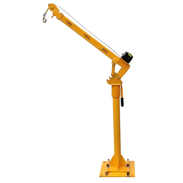 High Quality Security Mini Lifting 1 Ton Small Hydraulic Lifting Fold Arm Truck Crane