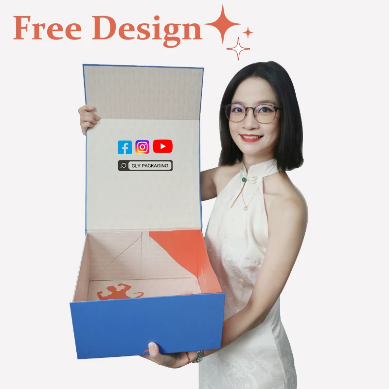 Customhot Luxury Magnetic Gift Box Rigid Folding Collapsible Foldable Box Package Paper Cardboard Gift Boxes For Packing