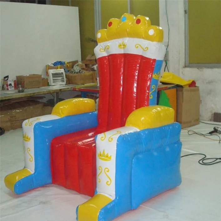 Custom inflatable throne chair Funny party event furniture air sealed durable king chair for birthday party