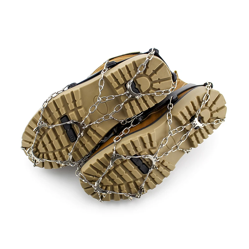 Ice Cleats Traction Snow Grips for Boots Shoes Women Men  Anti Slip  Stainless Steel Spikes Safe  for Hiking  Walking