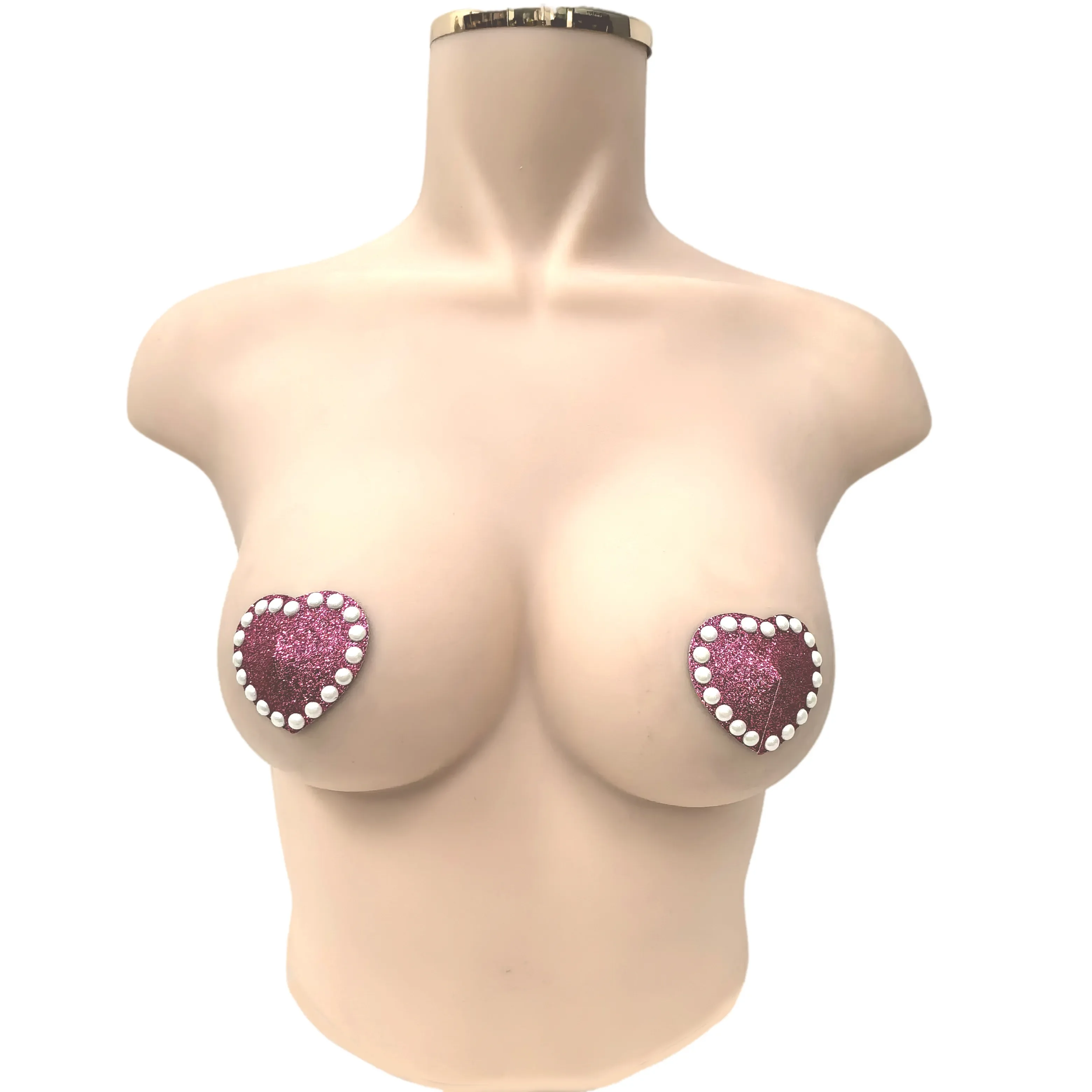 Factory Wholesale New Design Pearl Glitter Nipple Cover Reusable Self adhesive Nipple Covers