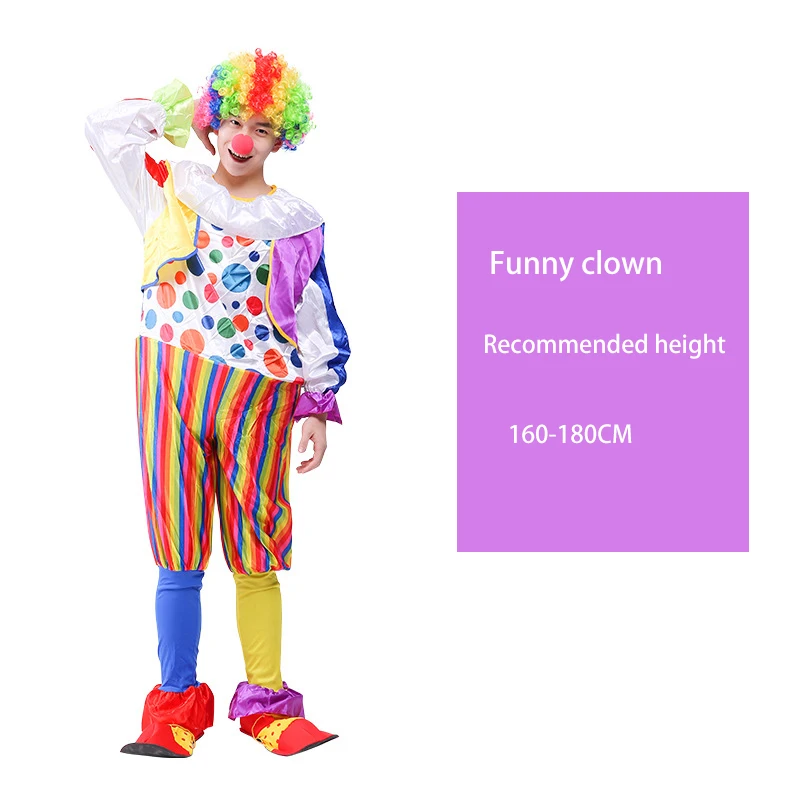 Halloween Clown Clothing Adult Clown Costume Male And Female Circus Performance Costume Holiday Performance Costume