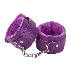 The Best Selling Erotic Sex Toys for Woman Adjustable PU Leather Plush  Ankle Cuff Restraints Bondage