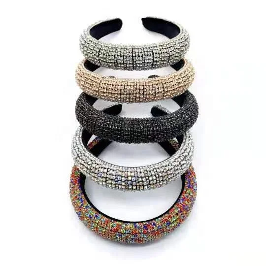 
European and American brands of high - grade sponge band with simple wide - edge fashion hairband 