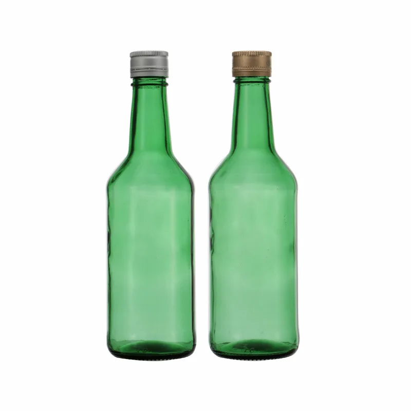 Китайский производитель 360 мл бутылка Soju самая дешевая заводская цена оптовая продажа стеклянная зеленая Корейская