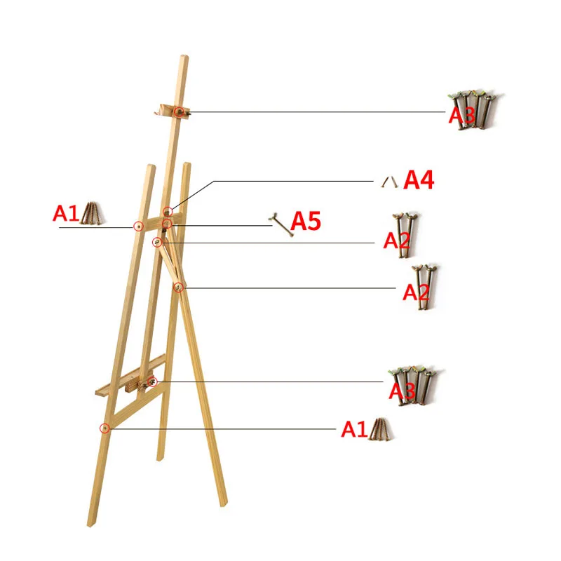 Hot sale contemporary modern cheap Foldable lift sketch art easel sketch painting board advertising display pine easel