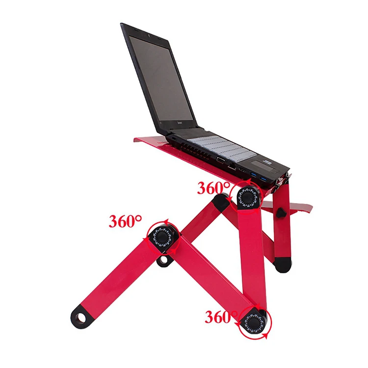 
metal ergonomic adjustable computer desktop folding stand tables 