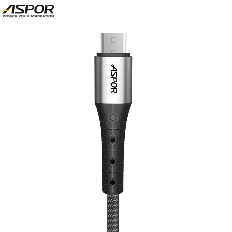 2022 ASPOR Chinese manufacturer durable nylon fast usb charger data cable