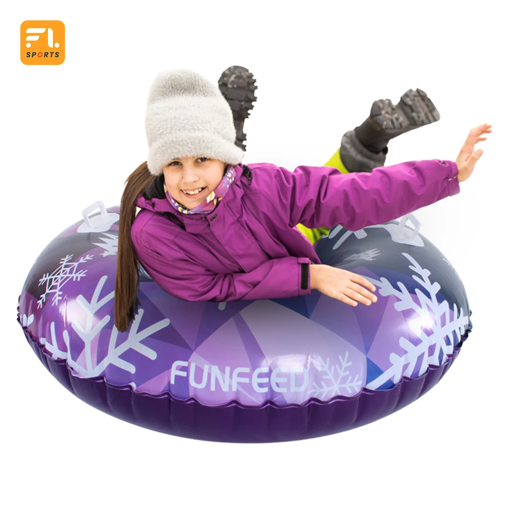 Hot Sale Heavy Duty Portable Inflatable Snow Tube Durable Winter Snow Tube Inflatable Sled for Kids And Adults