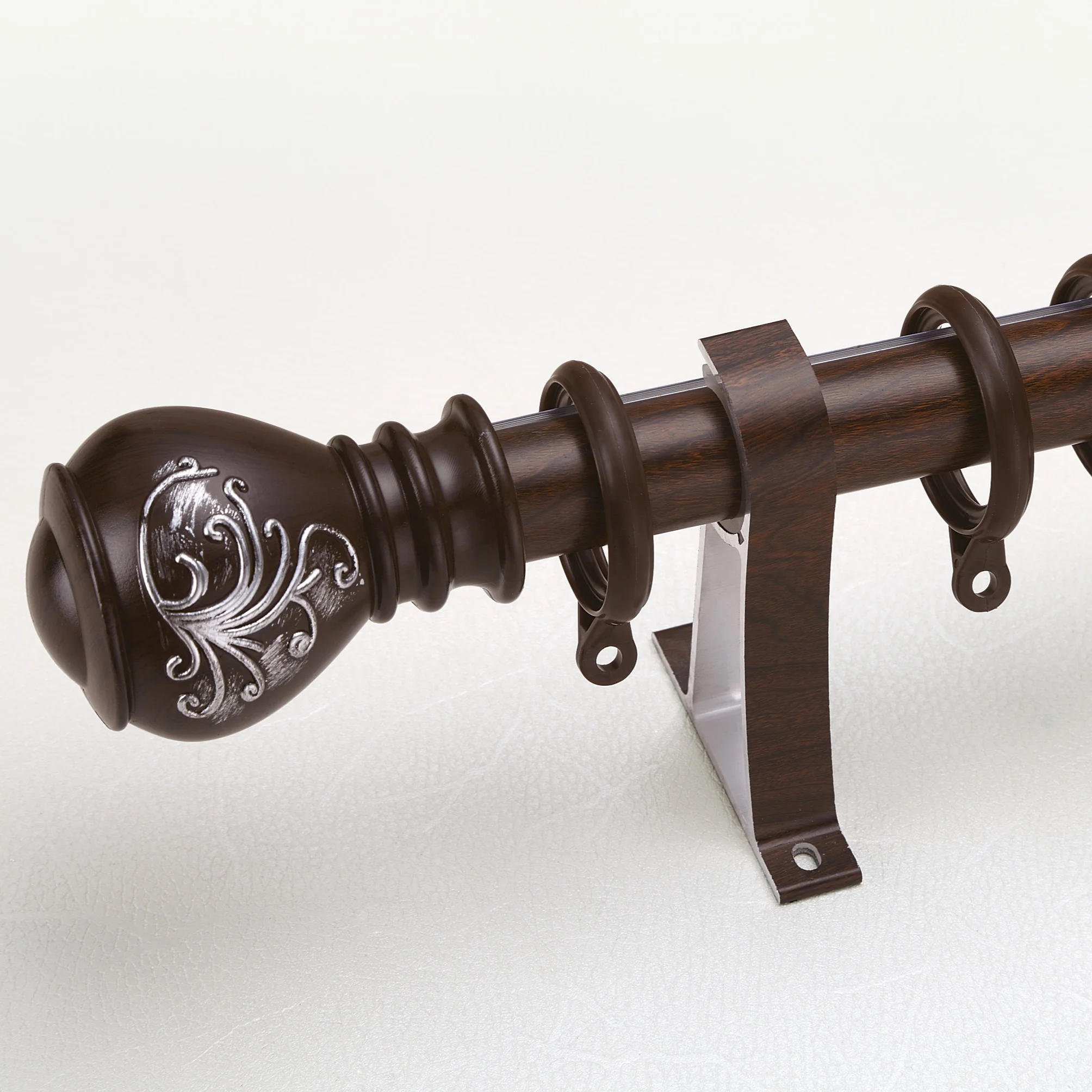 KEEWO Antique Brass Leaf Curtain Cheap Decorative Metal Curtain Rod For Bathroom