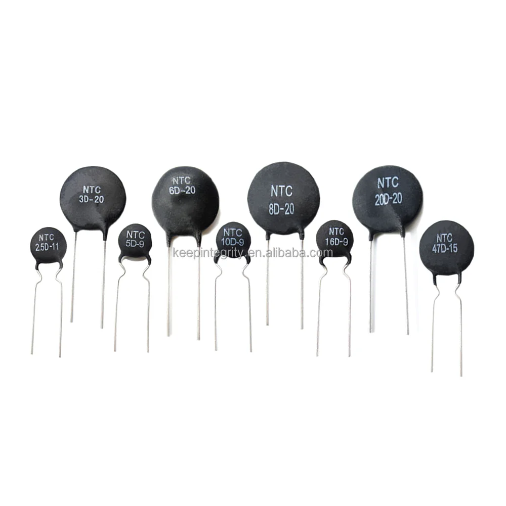 NTC Thermistor Resistor NTC 2.5D/3D/5D/8D/10D/16D/20D/47D - 5/7/9/11/13/15/20/25 Thermal Resistor