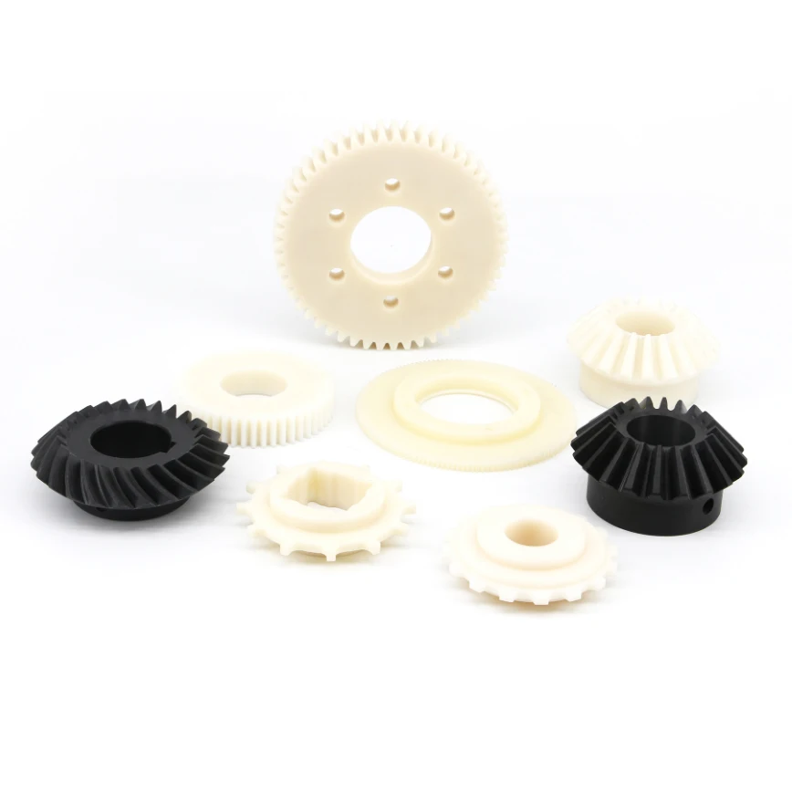 Low price industry customized sizes helical gear rack gears plastic crown pinion gear