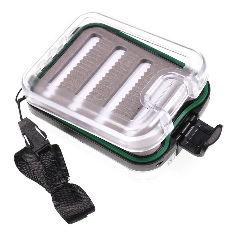 Waterproof Pocket Slit Foam Insert Fly Fishing Trout Salmon Hook Box Premium Plastic Transparent Cover Nymphs Lure Boxes