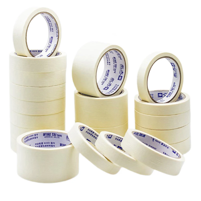 White Painters Masking Tape Cinta Automotive Crepe Paper Masking Tape For Painting Labeling Diy Crafting Decoration