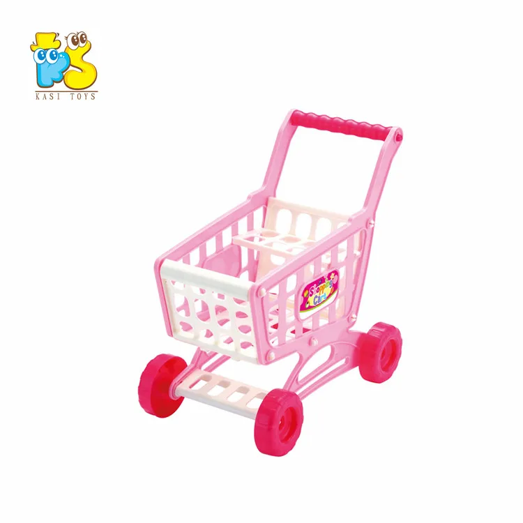Mini DIY supermarket play sets pink small shopping cart plastic baby toys