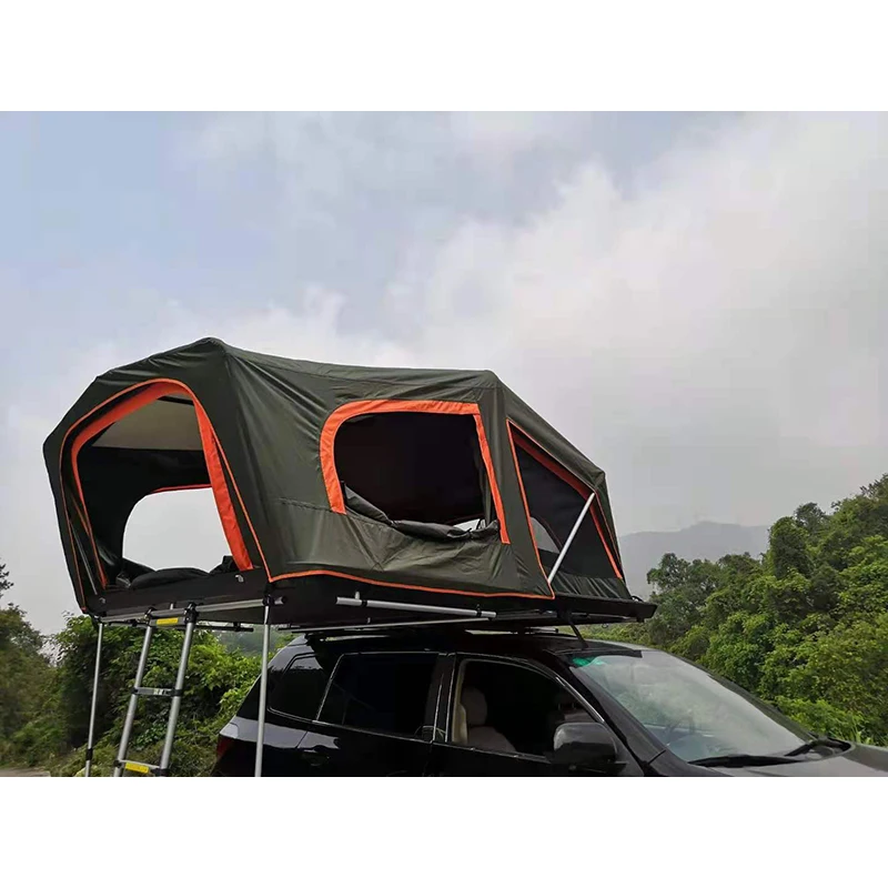 2022 Factory customized good quality car aluminum folding hard shell roof top tents for camping rooftop tent 4 person