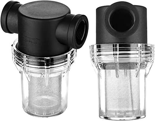 Sediment filter attached to raw water filter