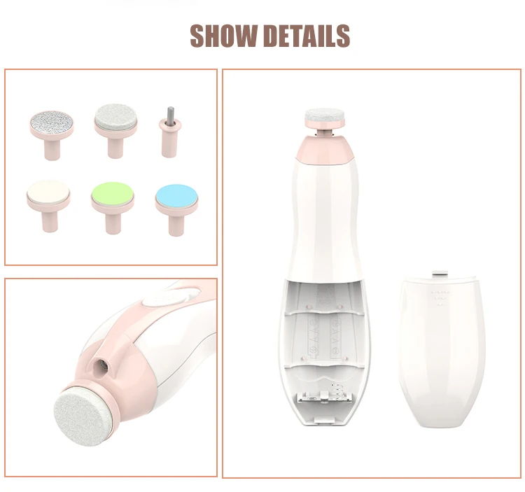 Electric Baby Nail Clipper Cutter Trimmer Scissors Kit Kid Infant Adult Newborn Nail Care Manicure File Drill With Light