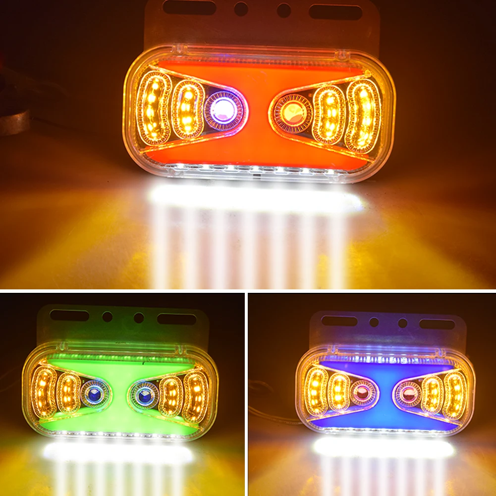 24V 23LED Truck Side Marker Indicator Lights 9D Position PC Side Lamp For Off-Road Trailer Lorry Waterproof