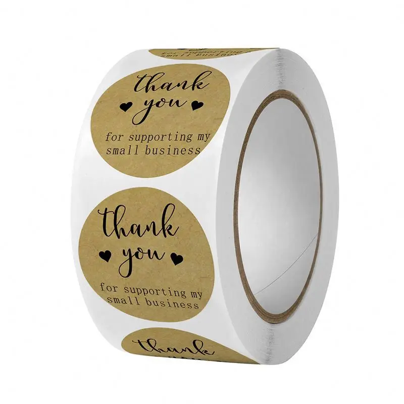 Custom film vinyl round gift tag sticker waterproof round sticker printing