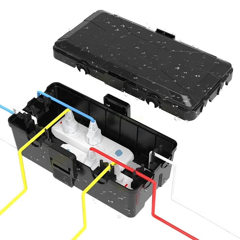High Quality Medium Size 6 Cable Entry Ports Electrical Junction Box Electrical Connection Box for Home Garden