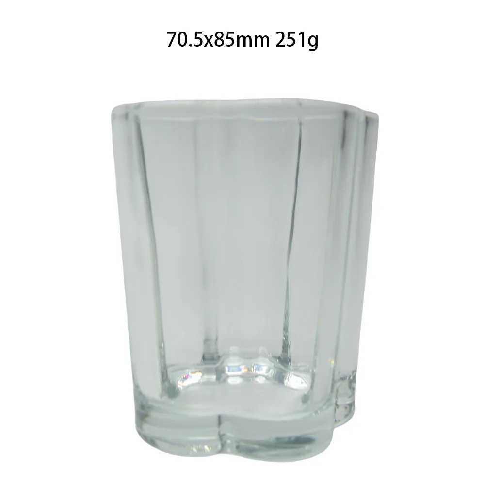 230ML Home Decoration Private Label Luxury Special Shape Glass Jar Aromatherapy Soy Wax Scented Candle Candle Glass Bottle