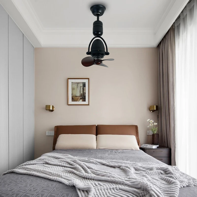 Moving Head Small Ceiling Fan 12-inch Mini Corridor Study Kitchen bar Wall-mounted Dual-purpose Large air Volume Ceiling Fan