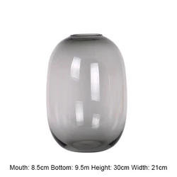 Wholesale Transparent Glass Large Floor Vase Hydroponics Vase Big Colored Vase Modern