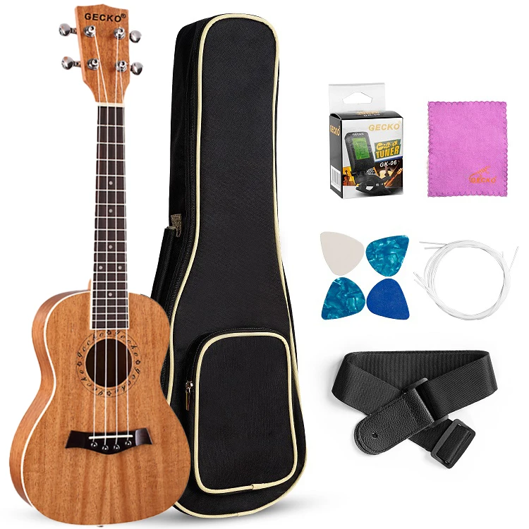 Gecko Factory Top Mahogany Ukulele Supports Diy Logo 23 Inch Concert Ukelele