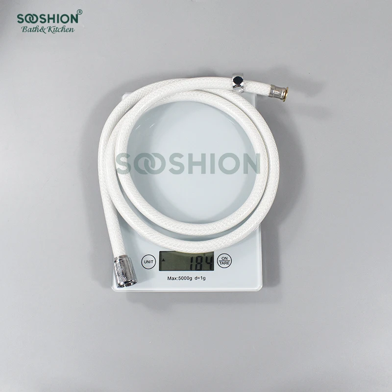 Bathroom White Color Bidet PVC Hose Cheap Accessories Plastic Muslim Shower Hose