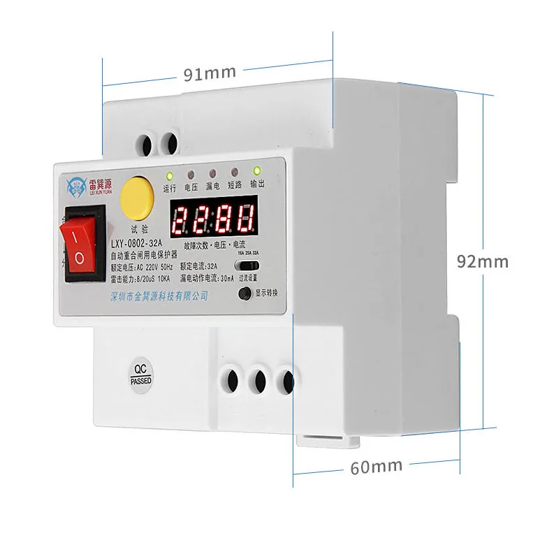 AC 2P Auto Recloser Reclosing Leakage Protector Dc Molded Case Circuit Breaker Smart Spd
