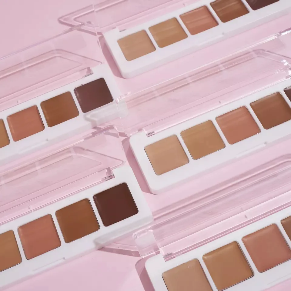 5 colors full coverage cream concealer private label white concealer palette makeup contour palette face concealer