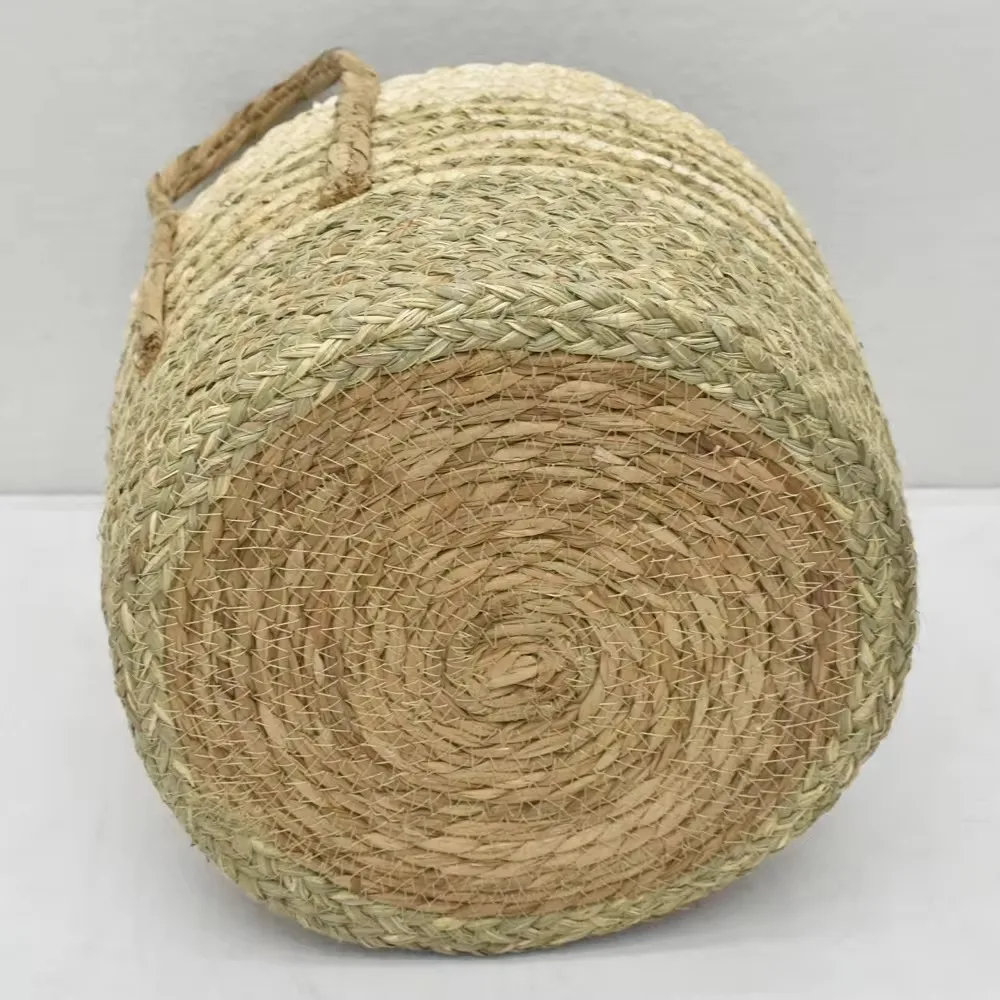 ZONNEST Customized Wholesale Cheap Set of 4 Multiple Colors Corn husk Rope Woven Storage Basket For Baby Toy Baskets