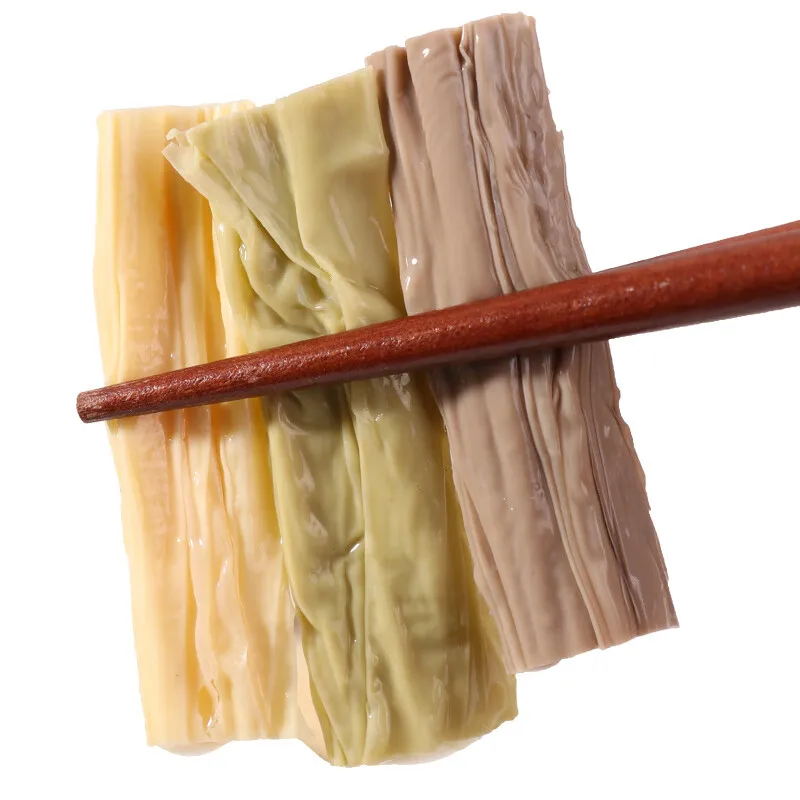 High End Quality 100% No Added Frozen Fresh Yuba Colorful Bean Curd Stick Fresh Fuzhu