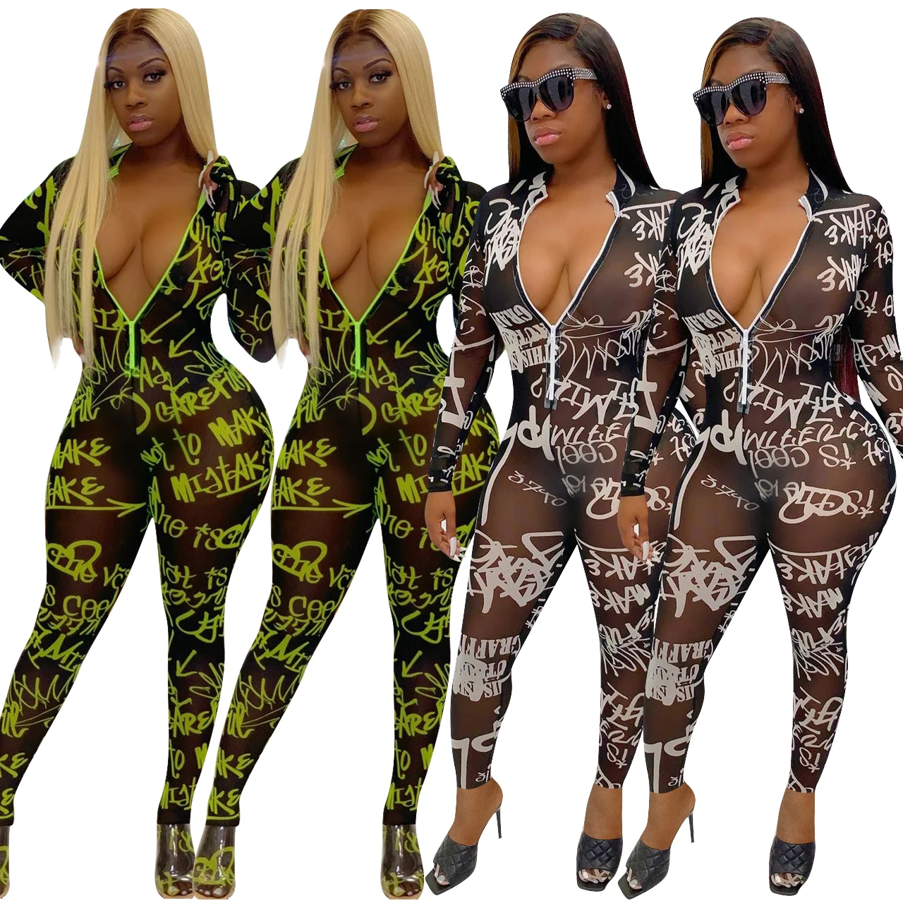 
Bunny NK171 Amazon top seller Fashion trend one piece jumpsuit Autumn clothes women sexy Skinny Long sleeves romper women 