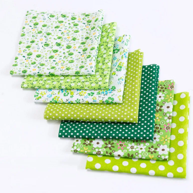 7pcs 20*20in Cotton Fabric Bundle Squares Precut Fabric Squares for Craft Patchwork