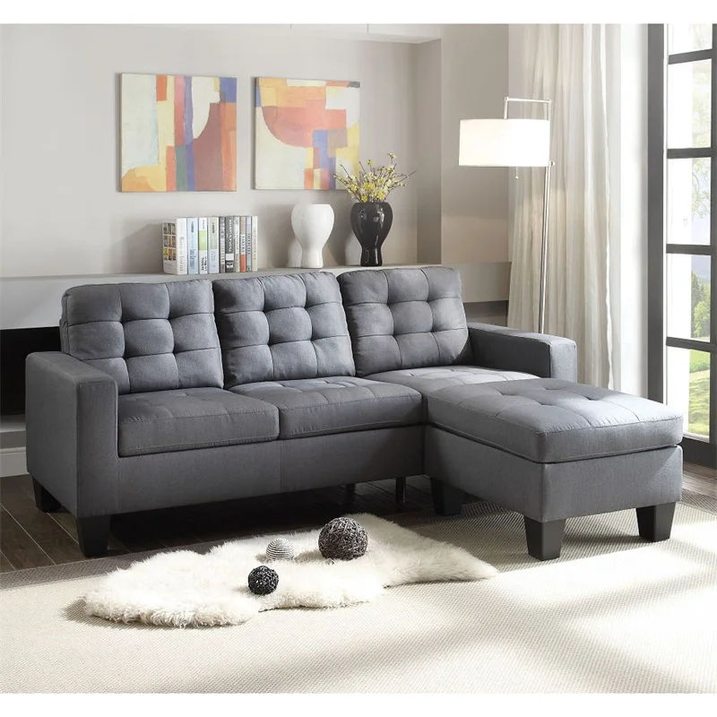 HANYEE Modern L - type cloth - made American sofa and bed - Angle folding sofa