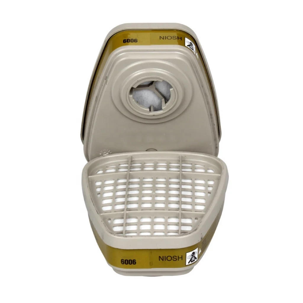 Active Carbon Filter Cartridge Air Filtering Half Mask Medium Pollution Gas Mask respirator Double Filter 6006