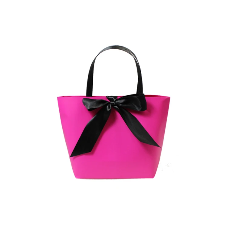 
cheap price custom cute packing cement ribbon high end jewelry paper bag cardboard 