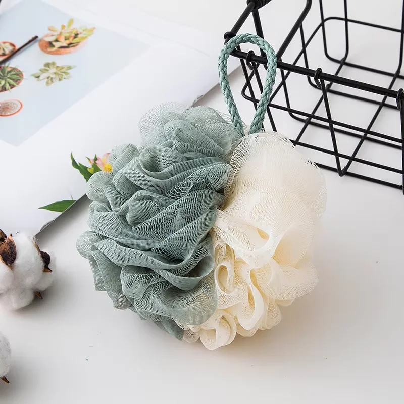 50g Colourful Bathing Loofah Pouf Body Exfoliating Bath Sponge Durable Bath Brushes Loofah Eco Friendly